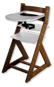 Hajdalánek Rastúca stolička ELA - s veľkým pultíkom (orech, svetlo sivá) ELAORECHSVESEDA
