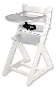 Hajdalánek Rastúca stolička ELA - s veľkým pultíkom (biela, svetlo sivá) ELABILASVESEDA