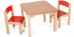 Hajdalánek Detský stolík MATY so stoličkami LUCA (červená, červená) MATYLUCACECE