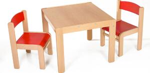 Hajdalánek Detský stolík LUCAS so stoličkami LUCA (červená, červená) LUCASLUCACECE