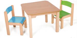 Hajdalánek Detský stolík MATY so stoličkami LUCA (zelená, modrá) MATYLUCAZEMO