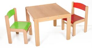 Hajdalánek Detský stolík LUCAS so stoličkami LUCA (červená, zelená) LUCASLUCACEZE