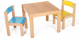 Hajdalánek Detský stolík LUCAS so stoličkami LUCA (modrá, žltá) LUCASLUCAMOZL