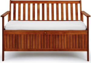 Záhradná lavica s úložným boxom - 120 cm x 59 cm x 90 cm