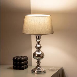 BRILAGI - Stolná lampa CERIA 1xE27/60W/230V priemer 25 cm lesklý chróm/šedá