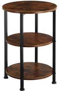 Tectake 404257 odkladací stolík colchester 40x61cm - industriálne drevo tmavé, rustikálne
