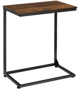 Tectake 404261 odkladací stolík cardiff 55,5x35x67cm - industriálne drevo tmavé, rustikálne