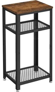Odkladací stolík ZENVIRO 40 x 30 cm, hnedá/sivá