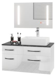 Kúpeľňový nábytok Euphoria EUP P 90L/0/W/W/0/BK/MB