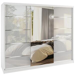 Šatníková skriňa SERENITY 232 cm biely lesk MGB
