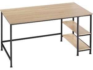 Tectake 404424 počítačový stôl canton 120x60x75,5cm - industrial svetlé drevo, dub sonoma