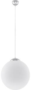 Sollux SL.0264 - Luster na lanku UGO 1xE27/15W/230V priemer 30 cm biela/lesklý chróm