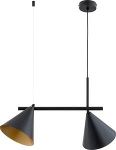Závesný luster na lanku ZELTA 2xE27/15W/230V čierny