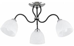 Prisadený luster ARIEL 3xE27/15W/230V lesklý chróm/čierna
