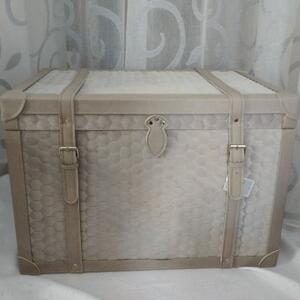 Úložný box Sivý, úložný box, semišový box, semišový úložný box, dekoračný box, darček pre ženu, darček pre manželku, 60 cm x 42 cm x 40 cm