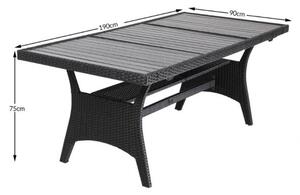 Ratanový stôl 190x90x75cm