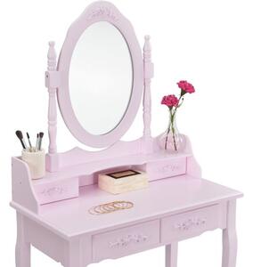 Toaletný stolík Mira - ružový