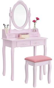 Toaletný stolík Mira - ružový