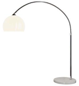 Dizajnová oblúková stojanová lampa s mramorovou základňou - nastaviteľná 146 - 220 cm