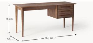 Pracovný stôl z mangového dreva Paul