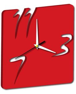XMOMO Moderné nástenné hodiny X0048 HUMAIRA červené