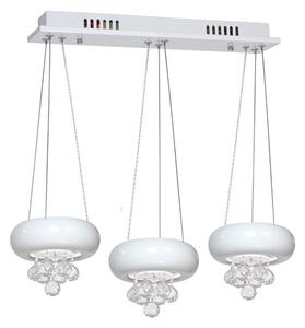 Závesné svietidlo Lux Bianco, 3x biele kovové tienidlo, w