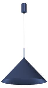 Závesné svietidlo Capital, 1x tmavomodré kovové tienidlo, (fi 46cm), db