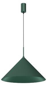 Závesné svietidlo Capital, 1x zelené kovové tienidlo, (fi 46cm), gr