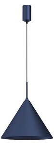 Závesné svietidlo Capital, 1x tmavomodré kovové tienidlo, (fi 32cm), db
