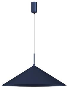 Závesné svietidlo Capital, 1x tmavomodré kovové tienidlo, (fi 60cm), db