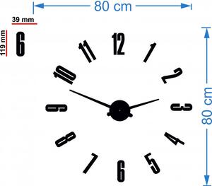 SENTOP Moderné nástenné hodiny ARABIC P041 čierne