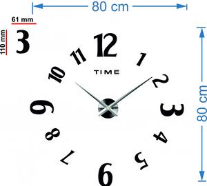 X-momo Moderné nástenné hodiny CHARLIE S035 čierne