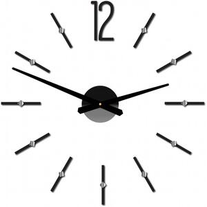 SENTOP Moderné nástenné hodiny nalepovacie SOFIA XXL DIY 12P062 čierne