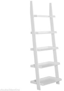 Rebríková schodová polica biela - 180cm