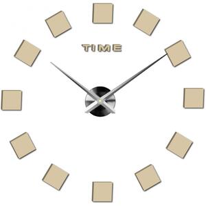 Stylesa Nástěnné hodiny nalepovací silver ŠTRVORCE 3DS036