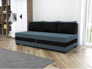 Jednolôžková čalúnená posteľ 90x195 MIRRY BIZ 2 - modro šedá / čierna