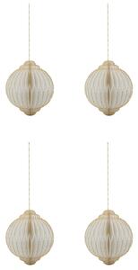 Papierové vianočné ozdoby Alsta Off-white Ø 10 cm – set 4 ks