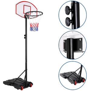 Basketbalový kôš s kolieskami - 179-209 cm
