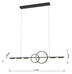 Wofi 7030-702 - LED Stmievateľný luster na lanku MESSINA LED/57W/230V čierna