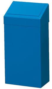 Kovový odpadkový kôš na triedený odpad, objem 50 l, modrý
