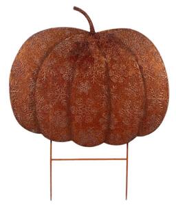 Rustikálny záhradný hrdzavý zápich tekvice Pumpkin Rust - 77*3*93 cm - Clayre & Eef