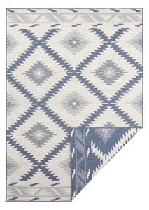 Modro-krémový vonkajší koberec NORTHRUGS Malibu, 80 x 250 cm