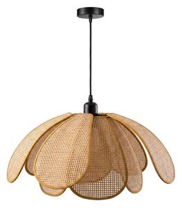 Toolight Toolight, APP1954-1CP, závesné svietidlo s ratanovým tienidlom, Ø 50 cm, 1× E27, hnedá, OSW-63011