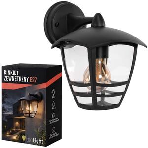 Toolight Toolight, JNH037-1G, vonkajšie nástenné svietidlo v tvare lampáša, 1× E27, IP44, čierna matná, OSW-56223
