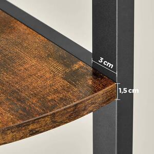ROHOVÝ REGÁL, hnedá, čierna, uhlíková oceľ, 30/150/30 cm Boxxx - Online Only drobný nábytok, Online Only