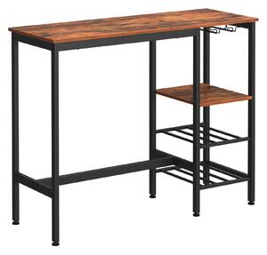 BAROVÝ STÔL, čierna, tmavohnedá, 110/40/90 cm Boxxx - Jedálenské programy, Online Only