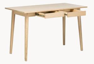 Úzky pracovný stôl z dubového dreva Marte