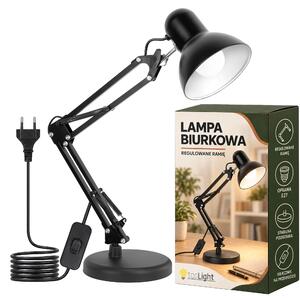 Toolight Toolight, JNH042-1TD, stolná lampa s nastaviteľným ramenom, kresliarsky štýl, 1× E27, čierna, OSW-56233
