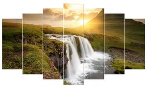 Obraz na plátne Islandská krajina - 7 dielny Rozmery: 210 x 150 cm
