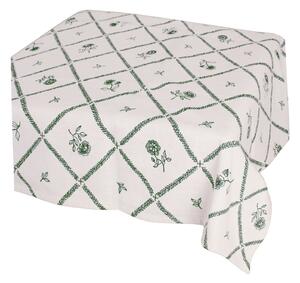 Bavlnený obrus Lovisa Green / White 140 x 240 cm